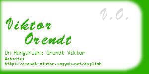viktor orendt business card